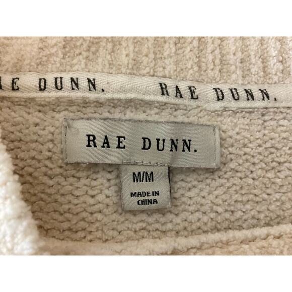 Rae Dunn Women's Medium Ivory Cream Sweater Long Sleeve LOVE - Picture 3 of 11